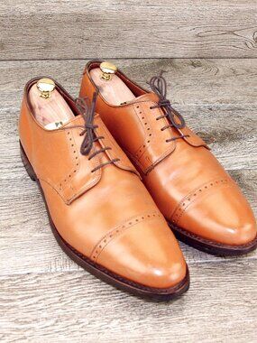 Allen Edmonds CLIFTON Cap Toe Blucher 10.5 EEE Chestnut * add $15 new Trees